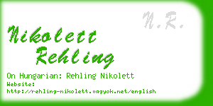 nikolett rehling business card